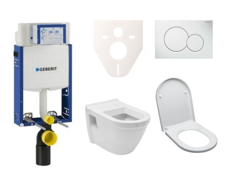 Cenově zvýhodněný závěsný WC set Geberit k zazdění + WC Vitra S50 SIKOGE2V1