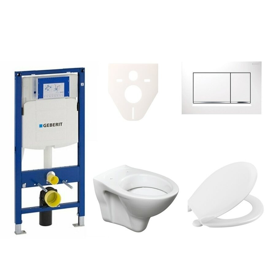 Cenově zvýhodněný závěsný WC set Geberit do lehkých stěn / předstěnová montáž+ WC S-Line S-line Pro 111.300.00.5NR5